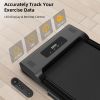 Under Desk Treadmill, Walking Pad, 2 in 1 Portable Treadmill with Handle Remote Control LED Display