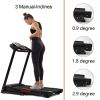 Folding Treadmills for Home - 3.5HP Portable Foldable with Incline, Electric Treadmill for Running Walking Jogging Exercise with 12 Preset Programs