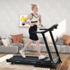 Treadmills for Home, Electric Treadmill with Automatic Incline, Foldable 3.5HP Workout Running Machine Walking