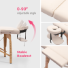 Massage Table Portable Massage Bed Lash Bed with Carrying Case SPA Table Height Adjustable, Salon Bed Face Cradle Bed