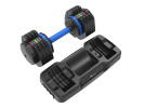 Adjustable Dumbbell - 55lb Single Dumbbell with Anti-Slip Handle, Fast Adjust Weight by Turning Handle with Tray