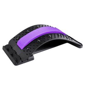 1pc Back Stretcher Massager; Back Massage Neck Stretcher; Back Pain Relief; Back Cracker Board; Posture Corrector; Back Massage (Color: Purple)