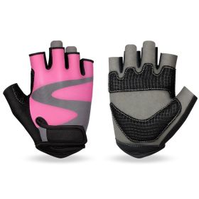 OZERO Men's Cycling Biker Gloves Fingerless Gym gloves Breathable MTB Accesories Motorcycle Sports Gloves Cycling Equipment (Color: Pink, size: XL)