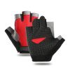 Breathable Fitness Gloves Gym Weightlifting Thin Non-slip Half Finger Cycling Gloves Equipment Yoga Bodybuilding Training Sports Pink Color