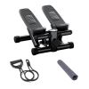 Mini Fitness Stepper, Hydraulic Fitness Stepper with Resistance Bands and Display, Silent Design, Weight Capacity 300LBS