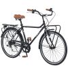 7 Speed, Steel Frame, Multiple Colors 26 Inch Vintage Style Bike,Retro Commute Bike for Women and Men