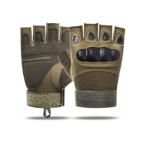 Tactical Fingerless Airsoft Gloves for Outdoor Sports (Color: Green, size: L)