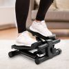 Mini Fitness Stepper, Hydraulic Fitness Stepper with Resistance Bands and Display, Silent Design, Weight Capacity 300LBS